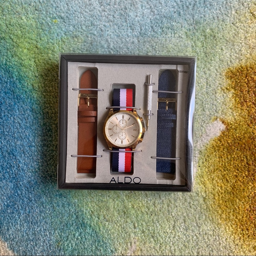 ALDO - Subdial watch with 3 Bands NWT